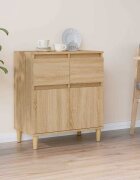 vidaXL Сайдборд дъб сонома 60x35x70 см инженерно дърво