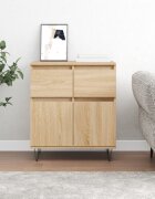 vidaXL Сайдборд дъб сонома 60x35x70 см инженерно дърво