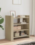 vidaXL Сайдборд дъб сонома 735x35x75 см инженерно дърво