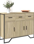 vidaXL Сайдборд дъб сонома 97x325x745 см инженерно дърво