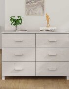 vidaXL Сайдборд HAMAR бял 113x40x80 см борово дърво масив