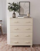 vidaXL Сайдборд HAMAR меденокафяв 79x40x1035 см бор масив