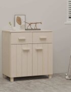 vidaXL Сайдборд HAMAR меденокафяв 79x40x80 см бор масив