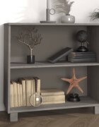 vidaXL Сайдборд HAMAR светлосив 85x35x80 см борово дърво масив