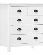 vidaXL Сайдборд Hill бял 79x40x80 см борово дърво масив