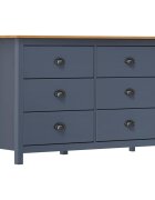 vidaXL Сайдборд Hill сив 125x40x80 см борово дърво масив