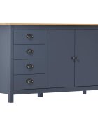 vidaXL Сайдборд Hill сив 130x40x80 см борово дърво масив