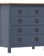 vidaXL Сайдборд Hill сив 79x40x80 см борово дърво масив