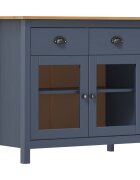 vidaXL Сайдборд Hill сив 90x40x80 см борово дърво масив