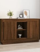 vidaXL Сайдборд кафяв дъб 102x35x60 см инженерно дърво