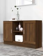 vidaXL Сайдборд кафяв дъб 120x305x70 см инженерно дърво