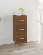 vidaXL Сайдборд кафяв дъб 345x34x90 см инженерно дърво