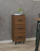 vidaXL Сайдборд кафяв дъб 345x34x90 см инженерно дърво