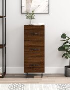vidaXL Сайдборд кафяв дъб 345x34x90 см инженерно дърво