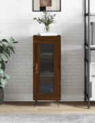 vidaXL Сайдборд кафяв дъб 345x34x90 см инженерно дърво