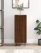 vidaXL Сайдборд кафяв дъб 345x34x90 см инженерно дърво