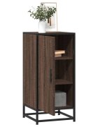 vidaXL Сайдборд кафяв дъб 355x35x76 см инженерно дърво и метал