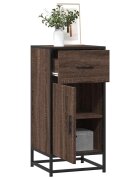 vidaXL Сайдборд кафяв дъб 355x35x76 см инженерно дърво и метал