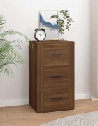 vidaXL Сайдборд кафяв дъб 40x33x70 см инженерно дърво