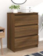 vidaXL Сайдборд кафяв дъб 60x35x76 см инженерно дърво