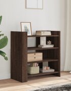 vidaXL Сайдборд кафяв дъб 735x35x75 см инженерно дърво