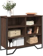 vidaXL Сайдборд кафяв дъб 91x355x745 см инженерно дърво
