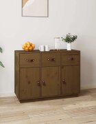 vidaXL Сайдборд меденокафяв 100x40x75 см бор масив
