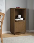 vidaXL Сайдборд меденокафяв 38x35x80 см бор масив