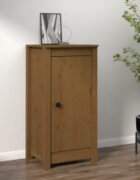 vidaXL Сайдборд меденокафяв 39x35x80 см бор масив