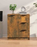 vidaXL Сайдборд опушен дъб 60x30x70 см инженерно дърво