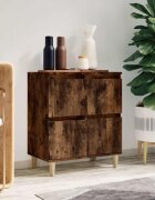 vidaXL Сайдборд опушен дъб 60x35x70 см инженерно дърво