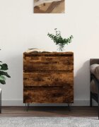 vidaXL Сайдборд опушен дъб 60x35x70 см инженерно дърво
