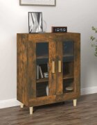 vidaXL Сайдборд опушен дъб 695x34x90 см инженерно дърво