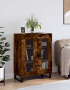 vidaXL Сайдборд опушен дъб 695x34x90 см инженерно дърво