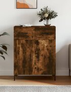vidaXL Сайдборд опушен дъб 695x34x90 см инженерно дърво