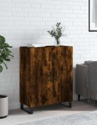 vidaXL Сайдборд опушен дъб 695x34x90 см инженерно дърво