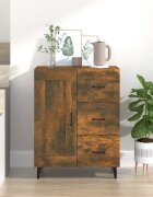 vidaXL Сайдборд опушен дъб 695x34x90 см инженерно дърво