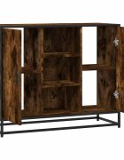 vidaXL Сайдборд опушен дъб 92x35x76 см инженерно дърво