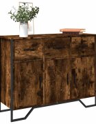 vidaXL Сайдборд опушен дъб 97x325x745 см инженерно дърво