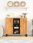 vidaXL Сайдборд с 2 врати 90x33x75 см акациево дърво масив