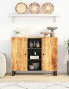 vidaXL Сайдборд с 2 врати 90x33x75 см мангово дърво масив