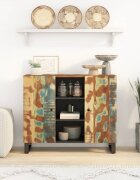 vidaXL Сайдборд с 2 врати 90x33x75 см масивно регенерирано дърво