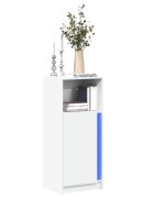 vidaXL Сайдборд с LED бял 425x34x100 см инженерно дърво