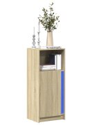 vidaXL Сайдборд с LED дъб сонома 425x34x100 см инженерно дърво