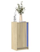 vidaXL Сайдборд с LED дъб сонома 425x34x85 см инженерно дърво