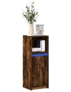 vidaXL Сайдборд с LED опушен дъб 38x34x100 см инженерно дърво