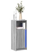 vidaXL Сайдборд с LED сив сонома 425x34x100 см инженерно дърво