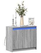 vidaXL Сайдборд с LED сив сонома 72x34x61 см инженерно дърво