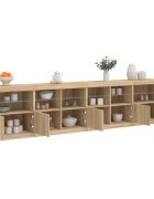 vidaXL Сайдборд с LED светлини сонома дъб 283x37x67 см