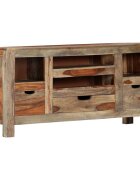 vidaXL Сайдборд сив 100x30x50 см акациево дърво масив